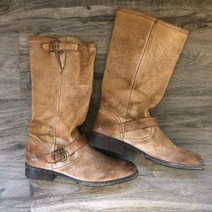 Ariat Brown Leather Boots Womens 10